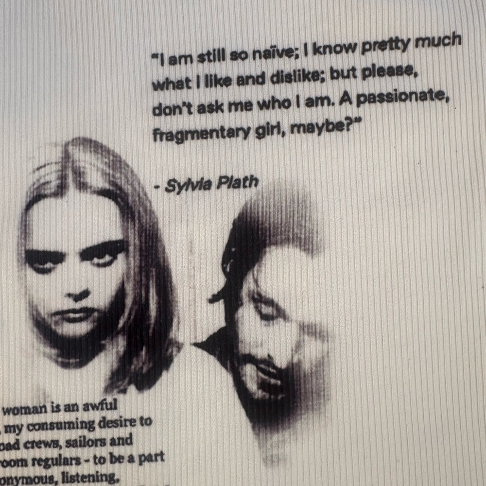 White Graphic buffalo 66 / Sylvia Plath quote Tank Top - Picture 10 of 11